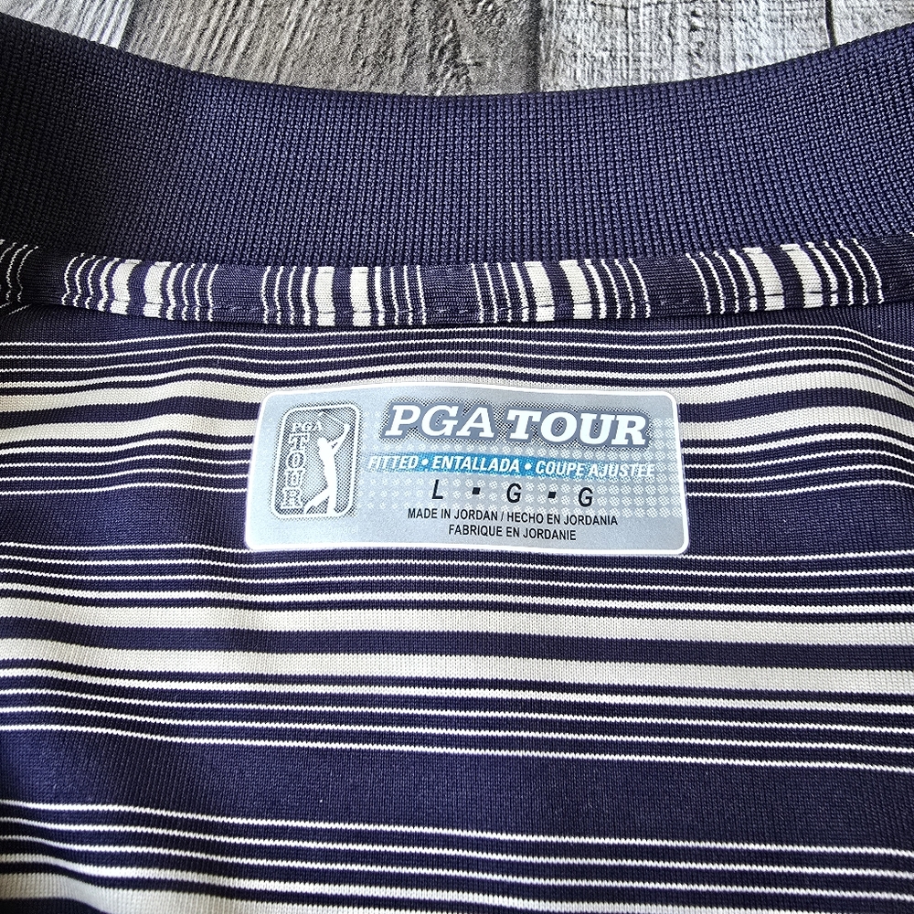 PGA Tour Fitted Short Sleeved Polo Golf Shirt Mens Large - Picture 11 of 15
